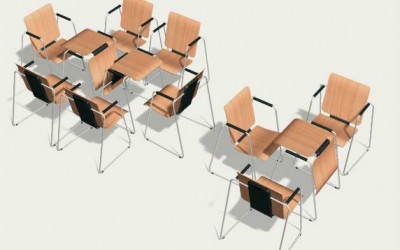 stoly židle pro učebny_seattable
