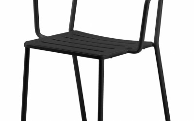 kovová černá zahradní židle