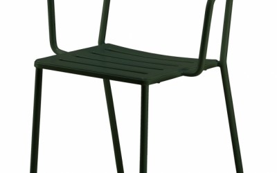kovová zahradní židle zelená