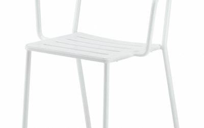 zahradní kovová židle bílá