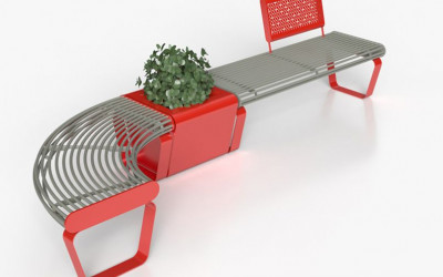 design kovové lavičky joy_městský mobiliář