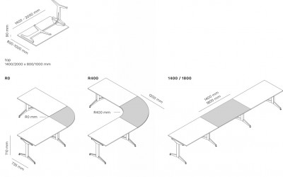 modulární konferenční skládací stoly Folding Plus