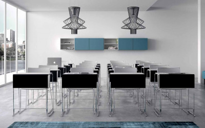 ,moderní design stolky stohovatelné do učebny