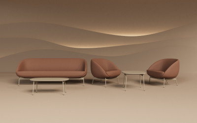 designová pohovka a křesla