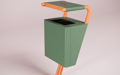 4_Bin-1 městský venkovní odpadkový koš