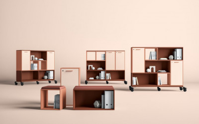 kancelářská mobilní knihovna