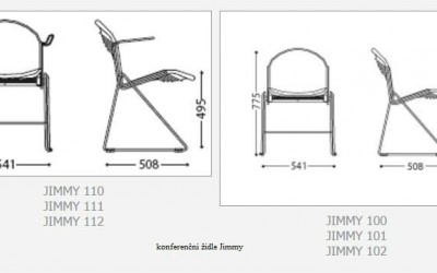 konferenční židle Jimmy_rozměr