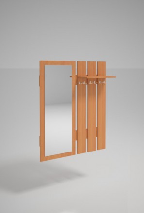 Věšáková stěna se zrcadlem 90 x 23,2 x 112 cm